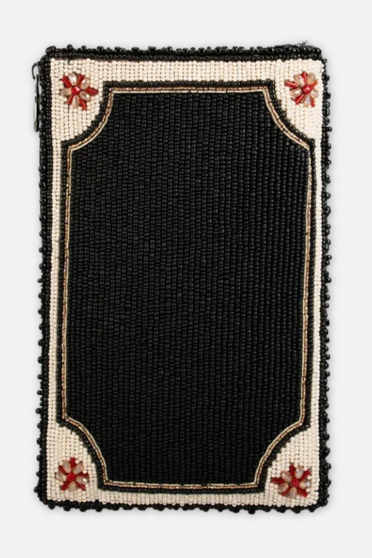 Floral Spirit Crossbody Phone Bag - Black & White Multi
