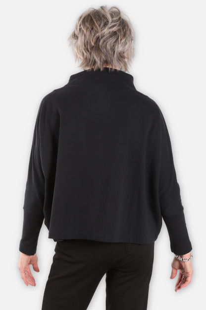 Art Velvet Accent Pullover - Black