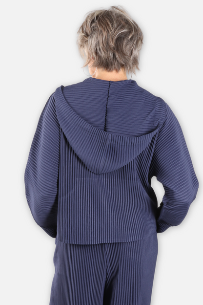 Vivian Hooded Pullover - Midnight Tide