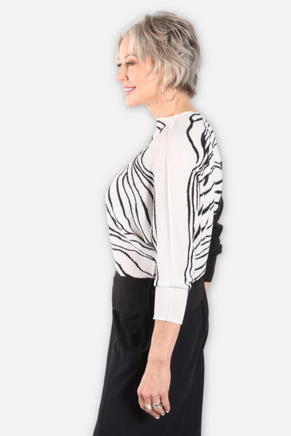 Amelia Top - Black & White