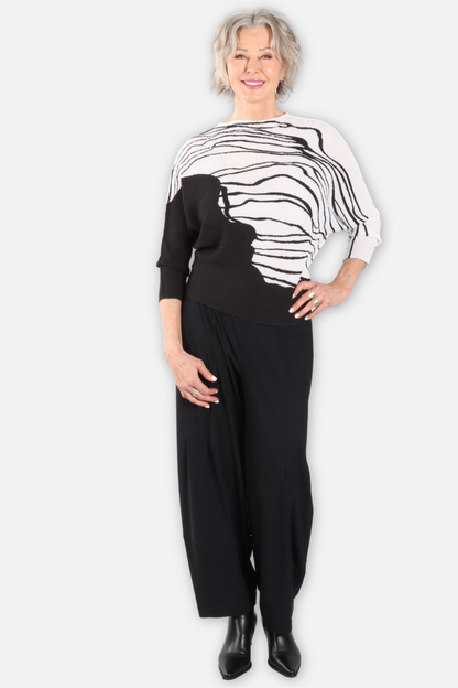 Amelia Top - Black & White