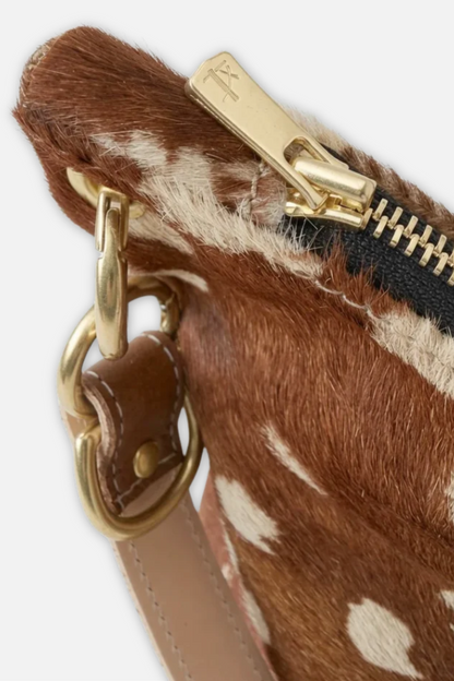 Blair Calf Hair Shoulder Bag - Fawn