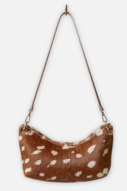 Blair Calf Hair Shoulder Bag - Fawn