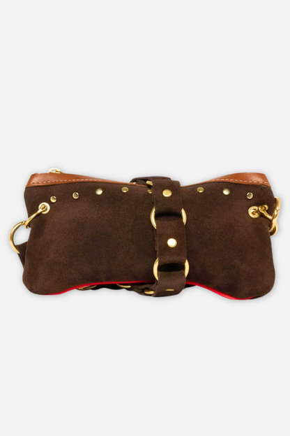 Mini Alice Suede Bag - Brown