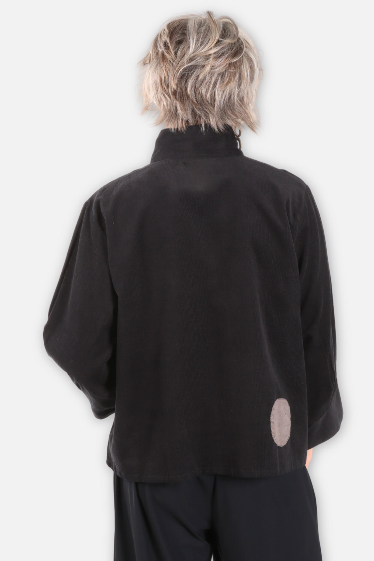 Corduroy Dot Pocket Jacket - Black