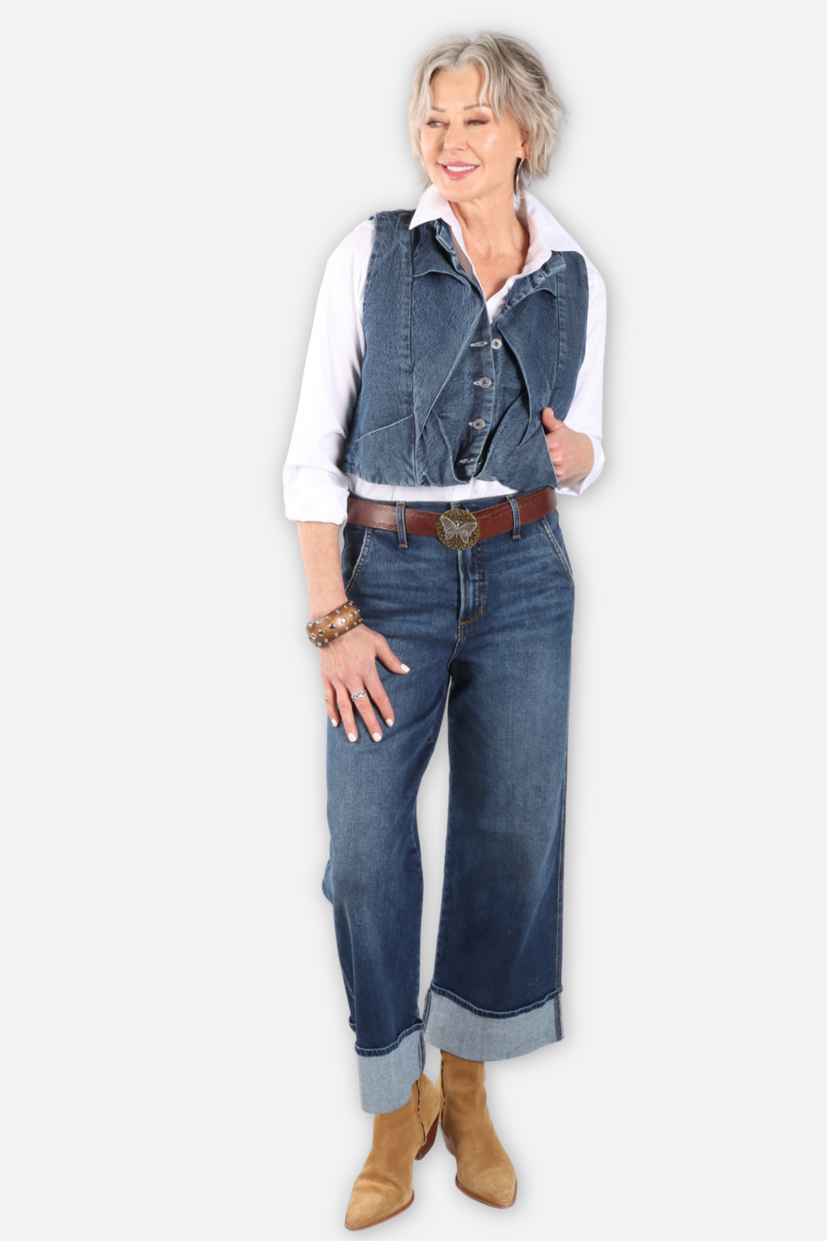 Axiom Denim Vest - Classic Blue