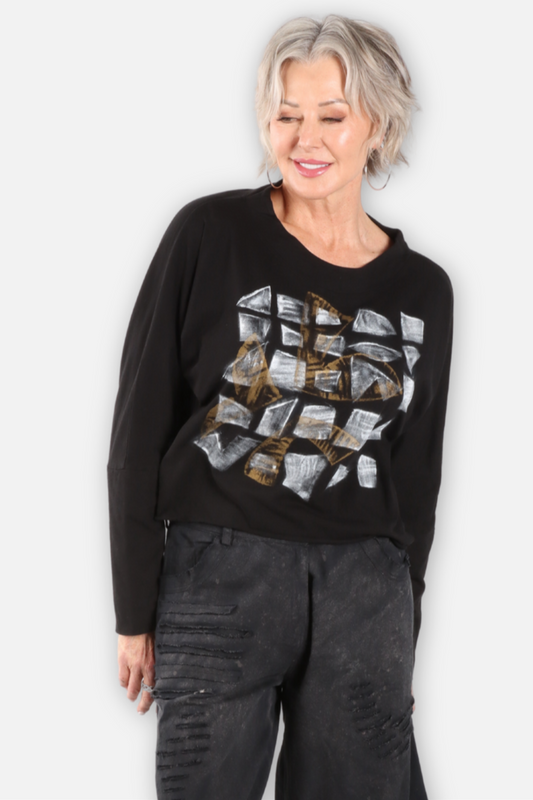 Calla Graphic Tee - Black