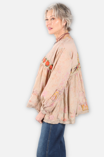 Weathered Wildflower Top - Roses