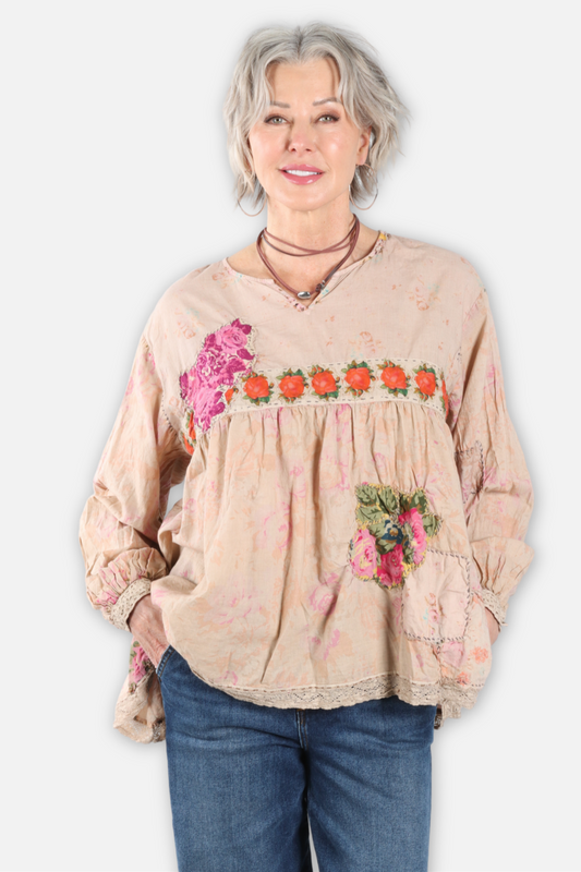 Weathered Wildflower Top - Roses