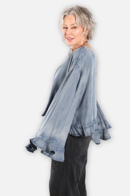 Blooming Grace Top - Chambray
