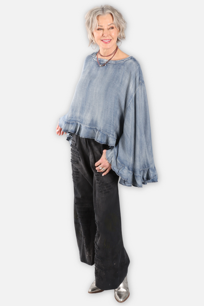Blooming Grace Top - Chambray