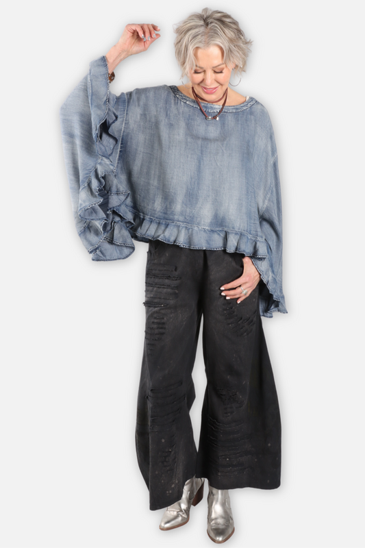 Blooming Grace Top - Chambray