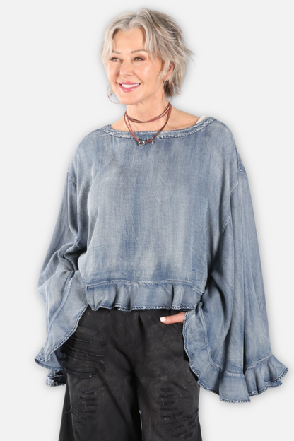 Blooming Grace Top - Chambray