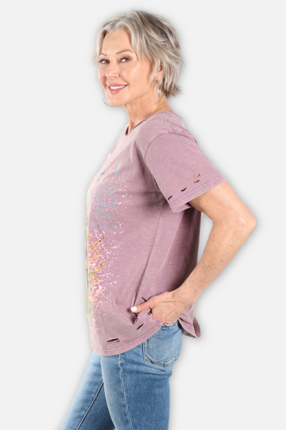 Soft Journey Tee - Royal Feathers