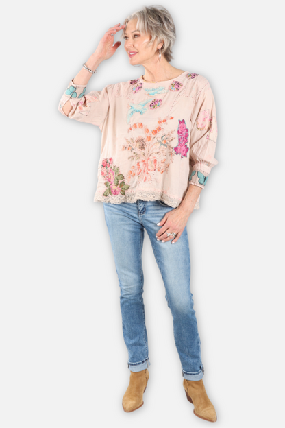 Gilded Bloom Top - Flutter