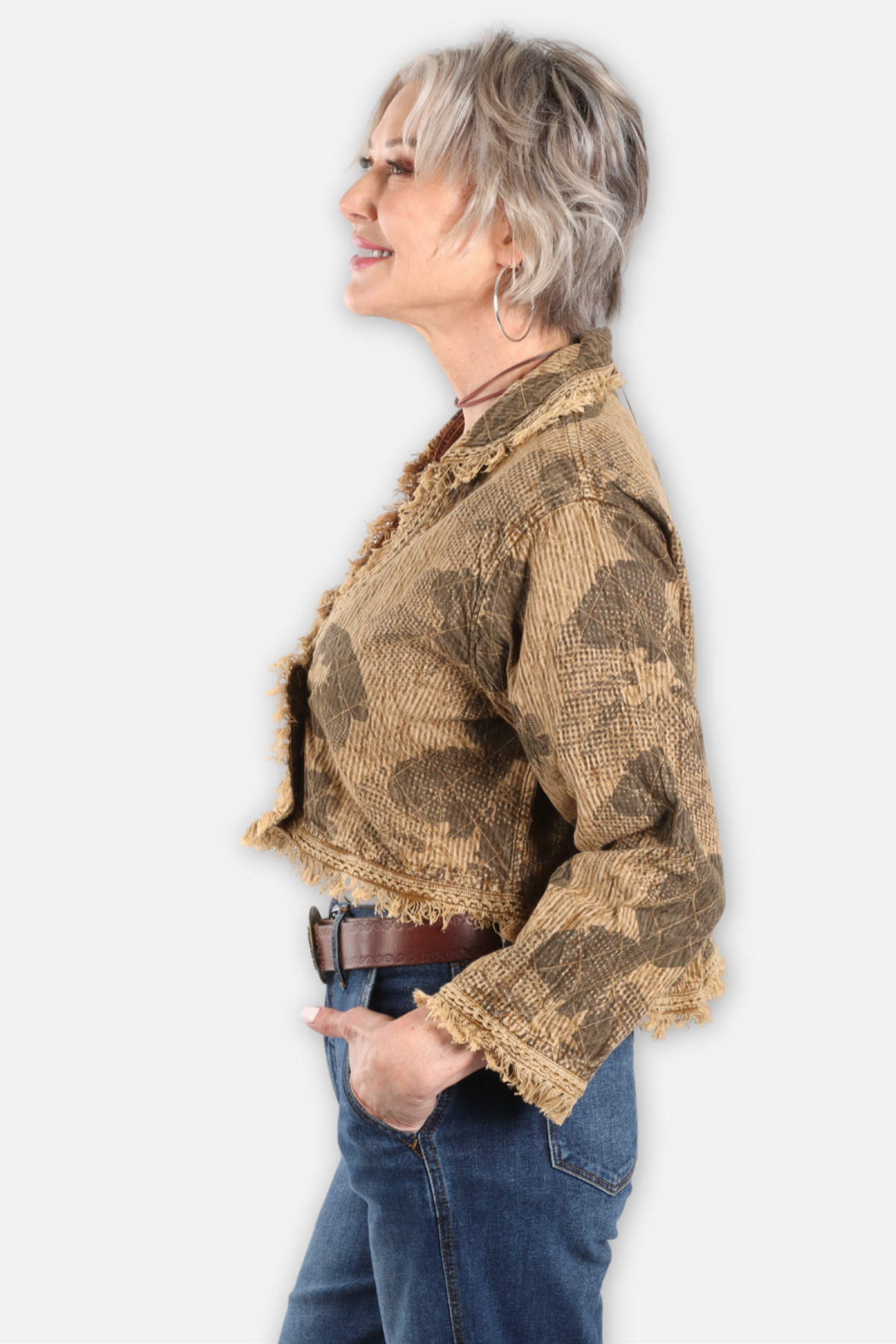 Vintage Short Jacket Fringe Trim - Mustard
