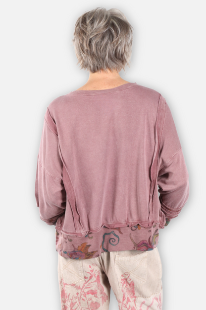 Painted Garden Sweatshirt - Purple