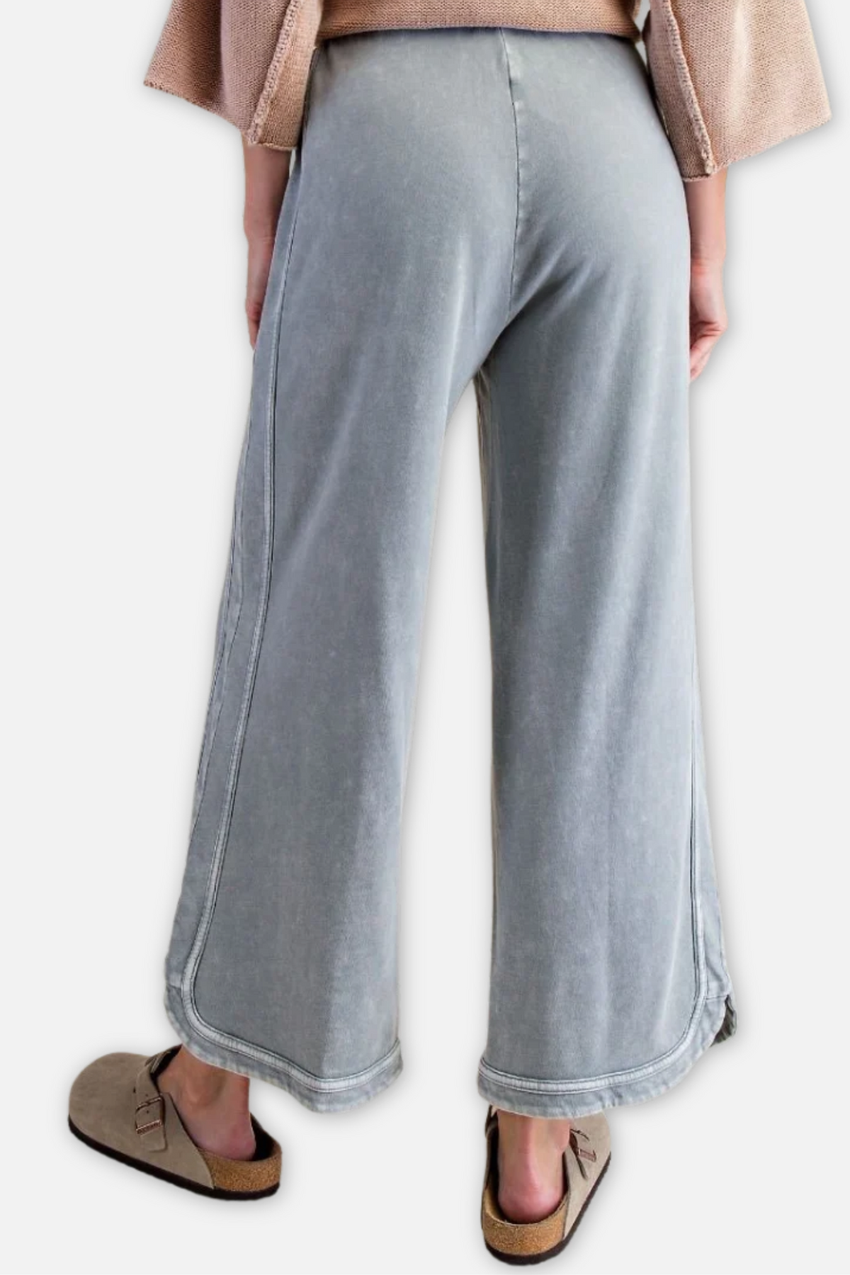 Mineral Wash Terry Pant - Faded Denim