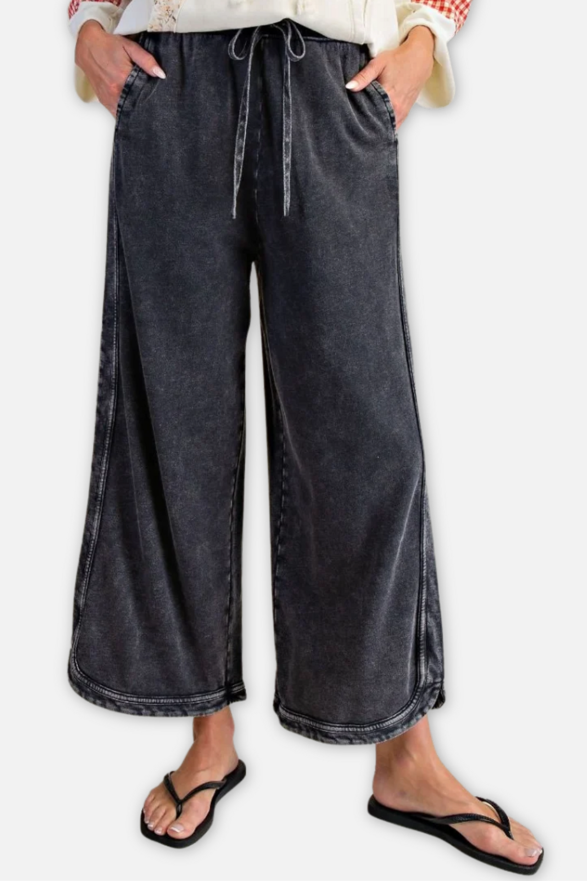 Mineral Wash Terry Pant - Ash