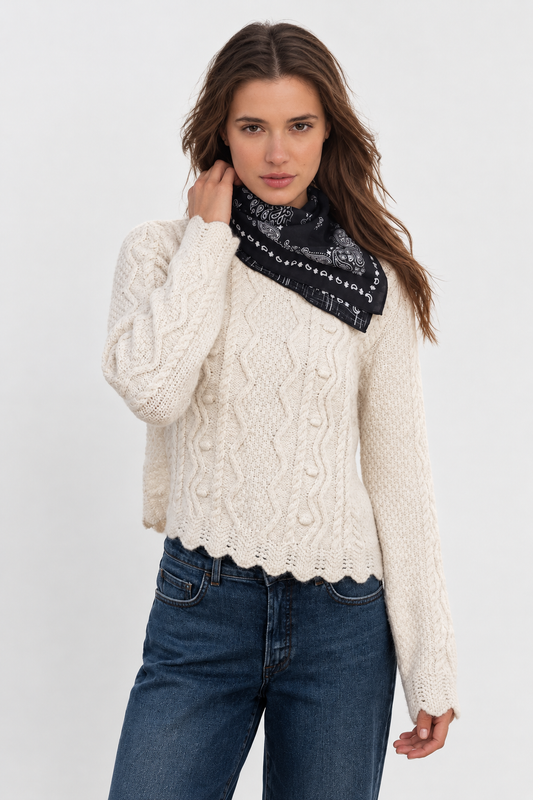 Bristol Cable Sweater - Natural