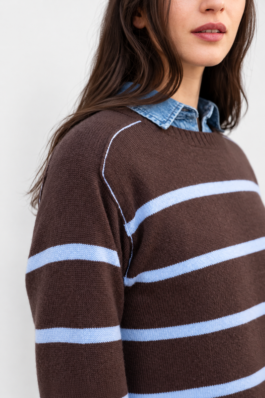 Sausalito Cashmere Sweater - Truffle & Sky