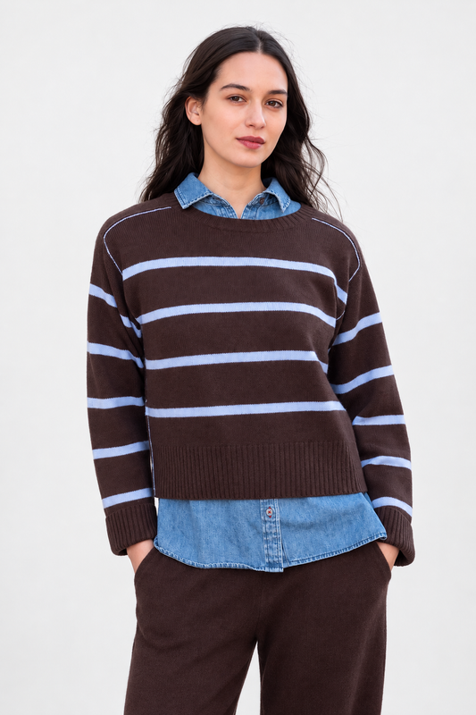 Sausalito Cashmere Sweater - Truffle & Sky