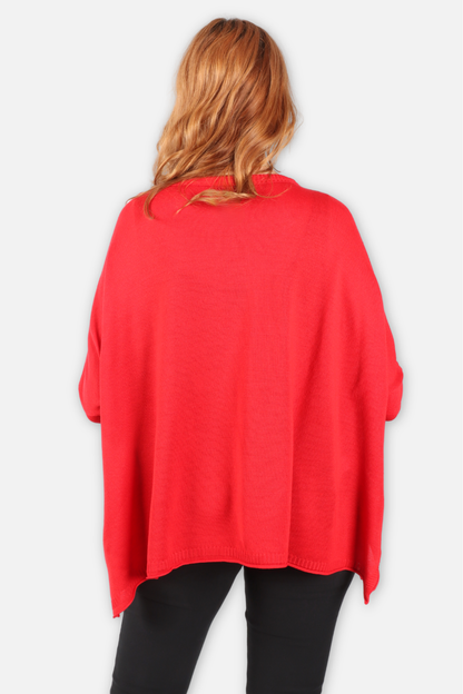 Catalina Crew Sweater - Peace Love & Cookies Red