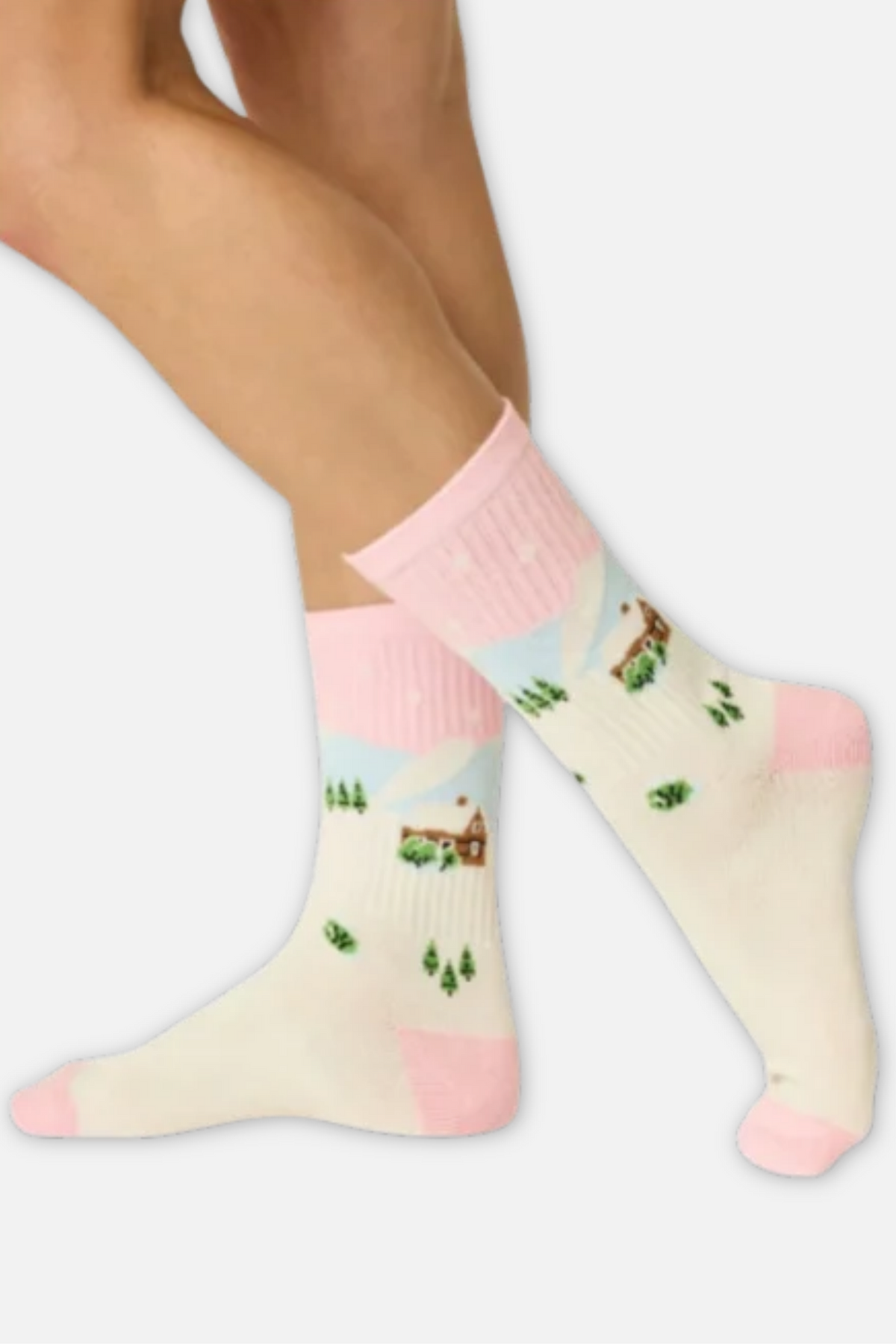 Winter Village Rib Socks - Ivory
