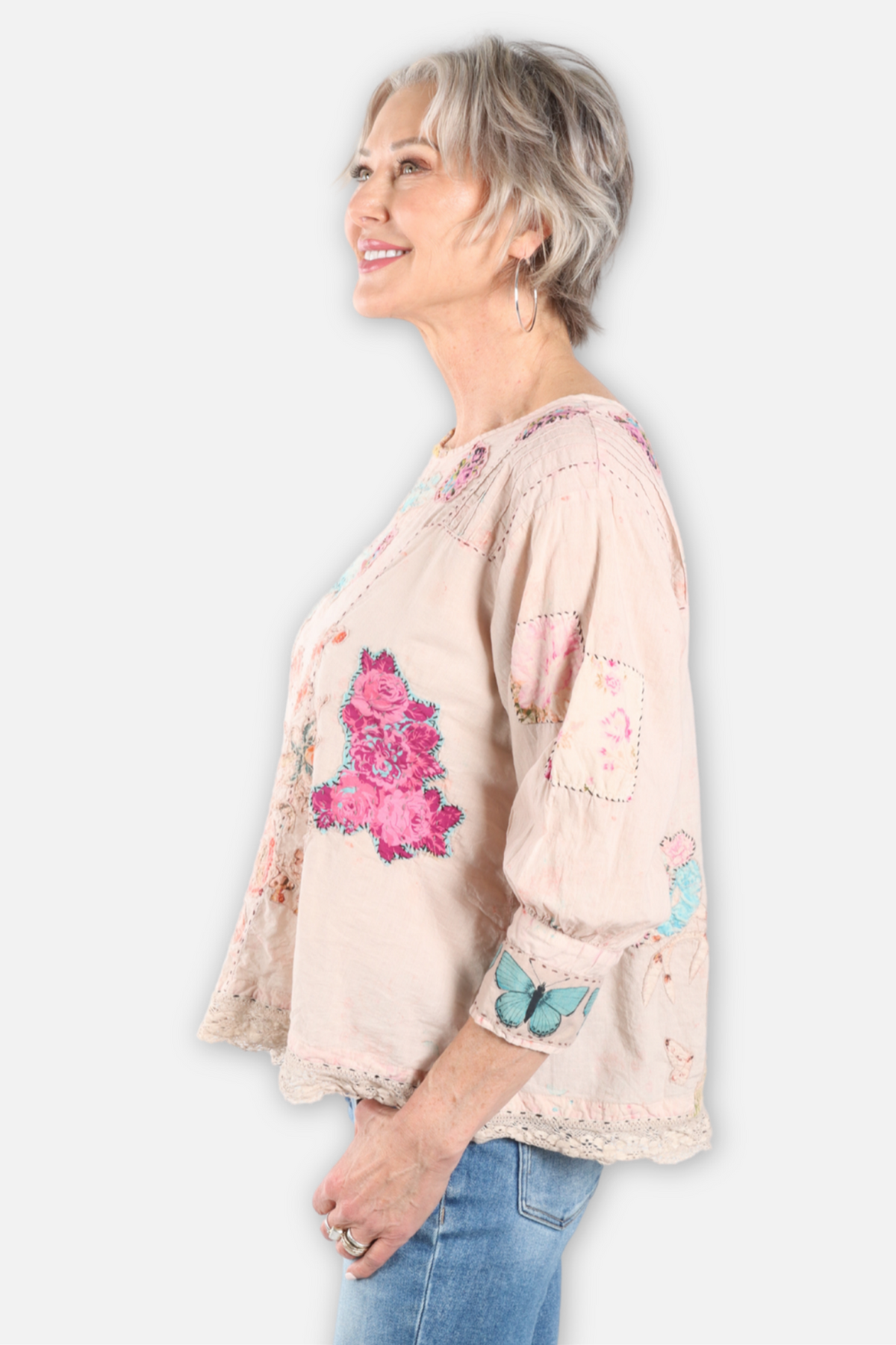 Gilded Bloom Top - Flutter