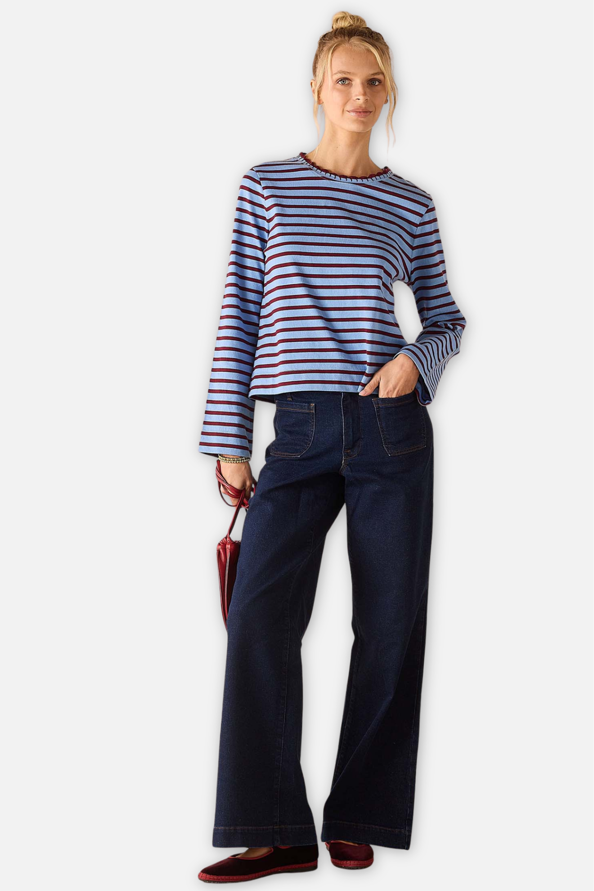Mariner Tee - Plum Berry Stripe