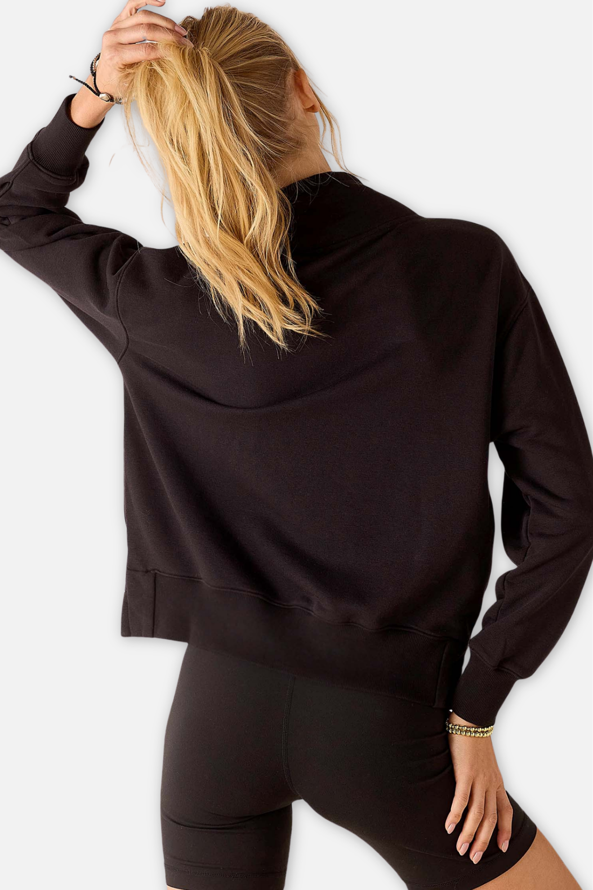 Frenchie Quarter Zip Sweatshirt - Black