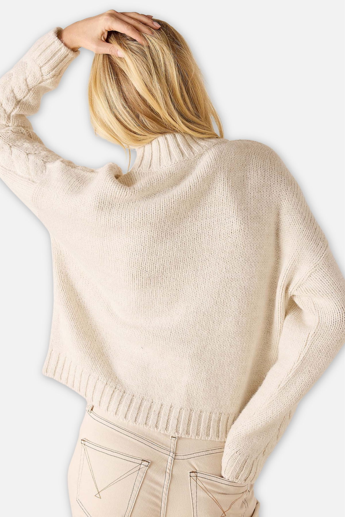 Edinburgh Cable Sweater - Cream