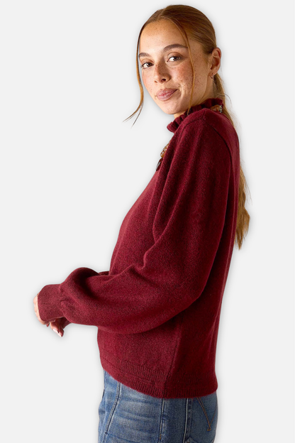 Sabrina Sweater - Cabernet