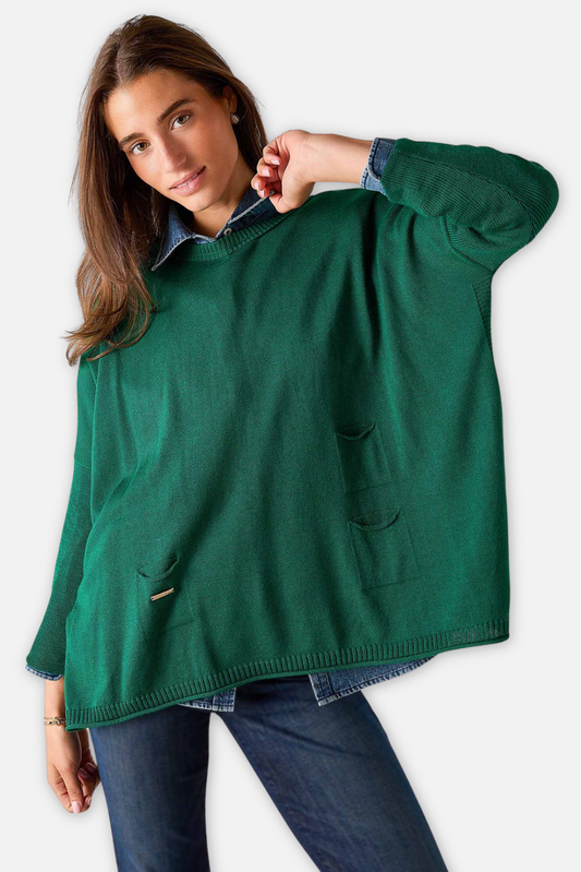 Catalina Crew Sweater - Parakeet Green