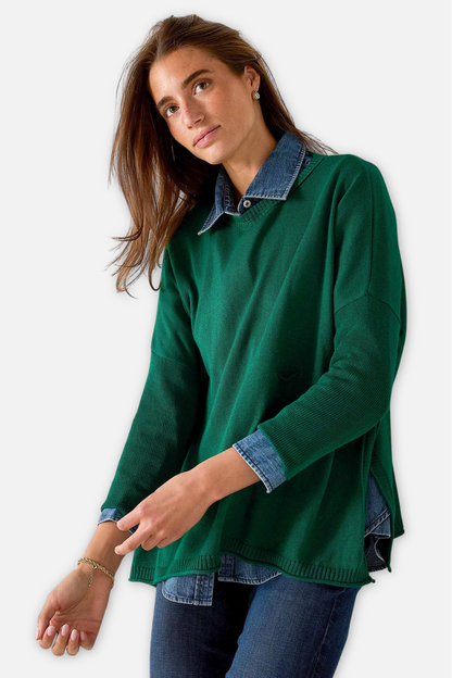 Catalina Crew Sweater - Parakeet Green
