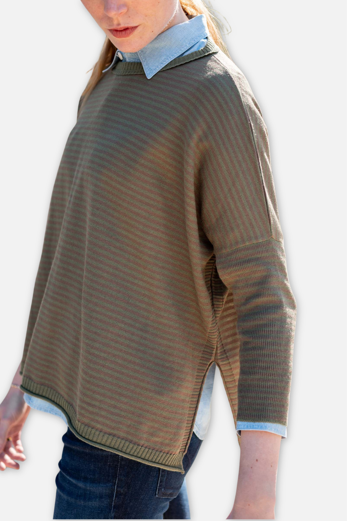 Catalina Crew Sweater - Jungle Stripe