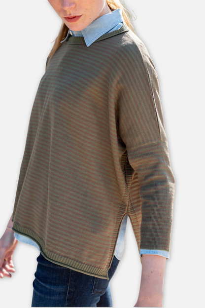 Catalina Crew Sweater - Jungle Stripe