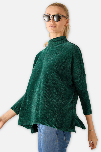Catalina Chenille Sweater - Everglade Green