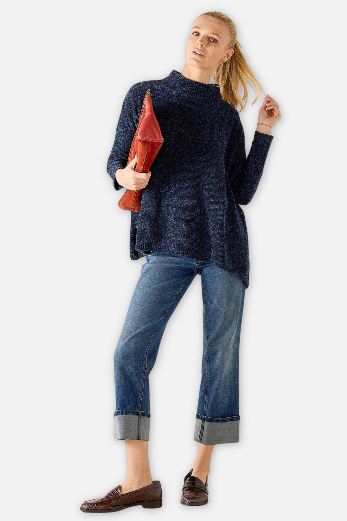 Catalina Chenille Sweater - Navy