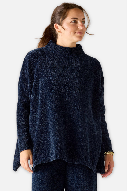 Catalina Chenille Sweater - Navy