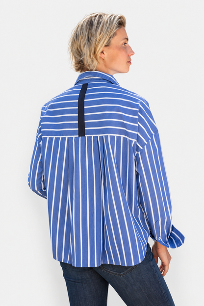Tennyson Shirt - Tile Blue Stripe