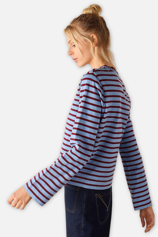 Mariner Tee - Plum Berry Stripe
