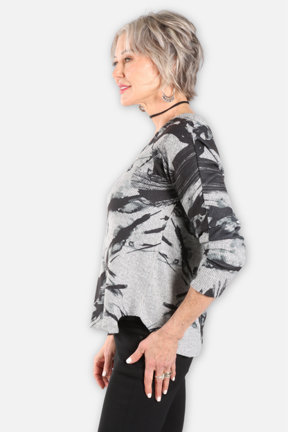 V Neck Easy Top - Paint Flow