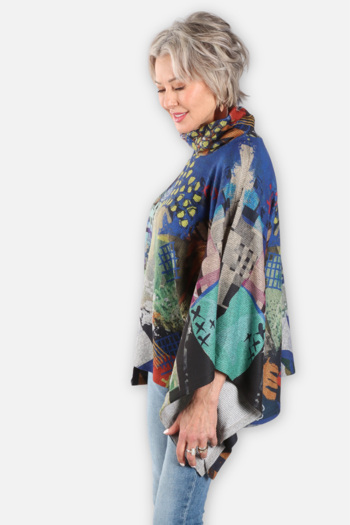 Turtleneck Poncho - Brisk Autumn