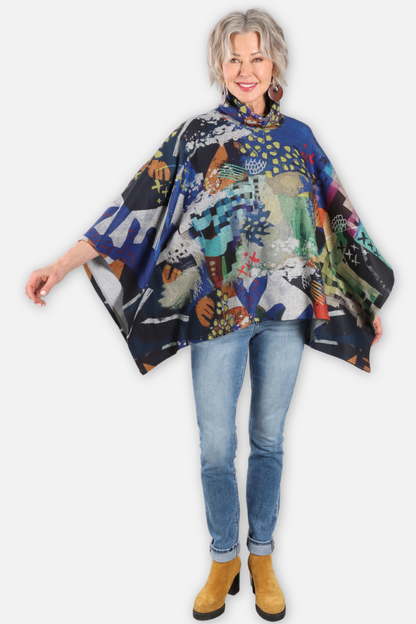 Turtleneck Poncho - Brisk Autumn