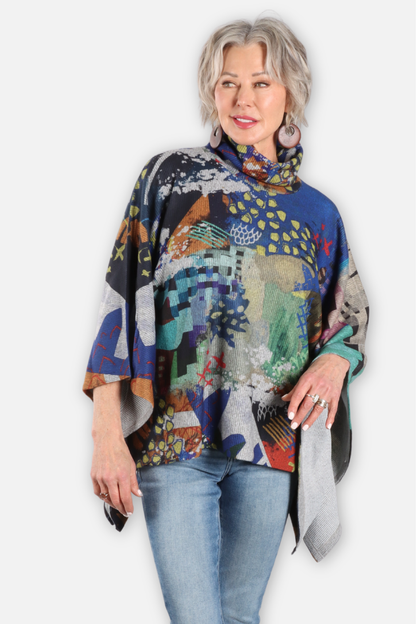Turtleneck Poncho - Brisk Autumn