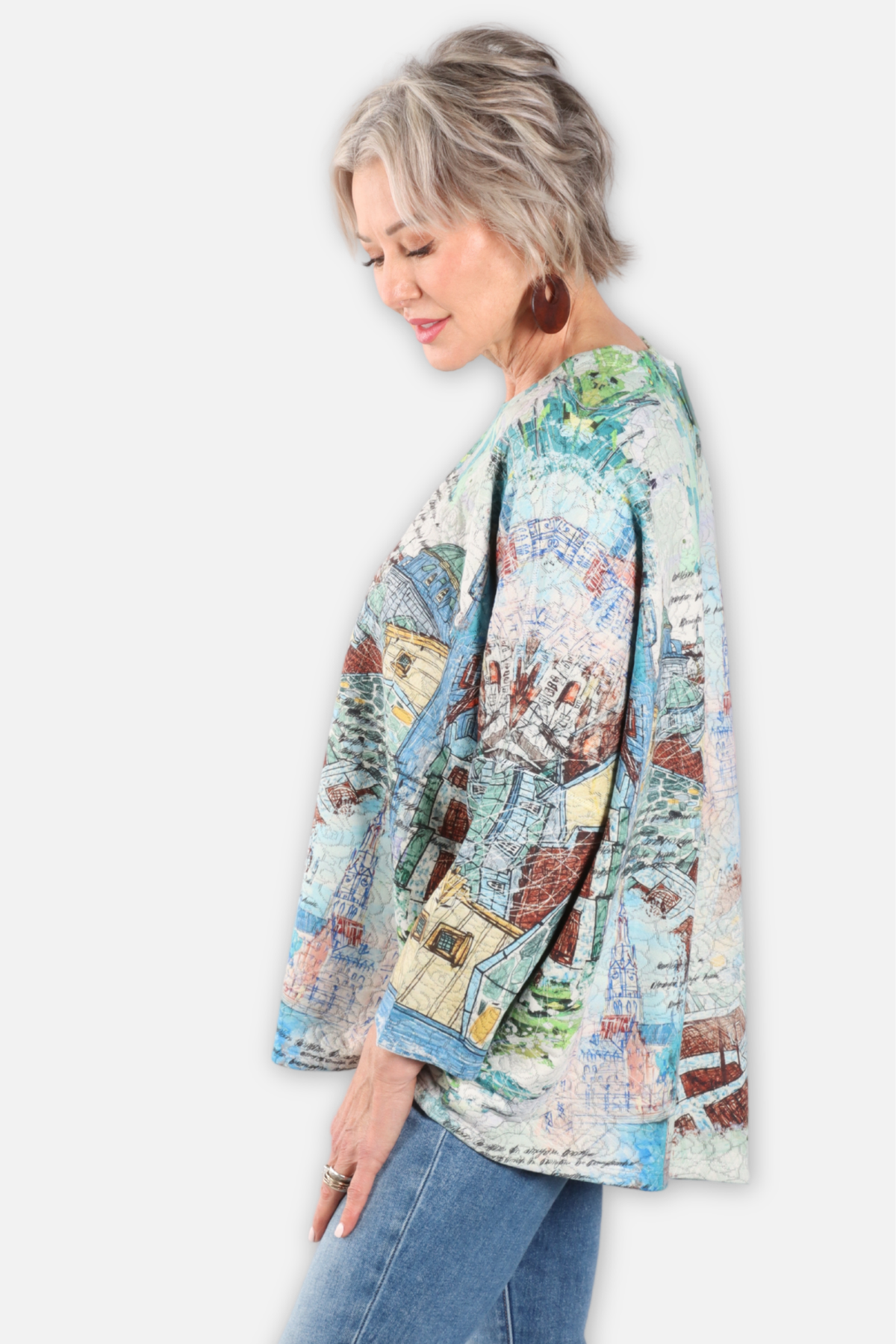 Jacquard High Low Top - Alice's Town