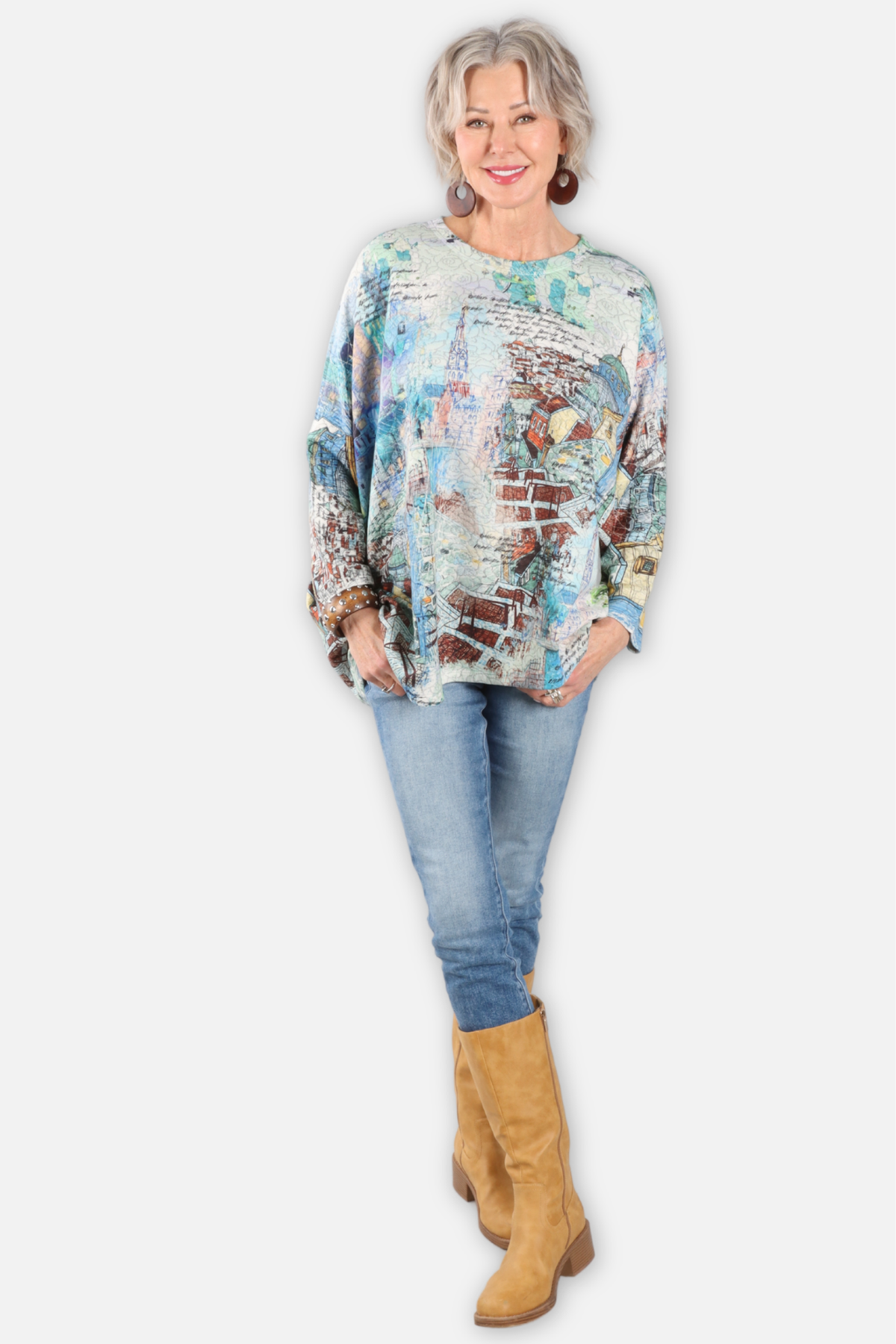 Jacquard High Low Top - Alice's Town