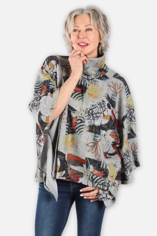 Turtleneck Poncho - Hidden Notes