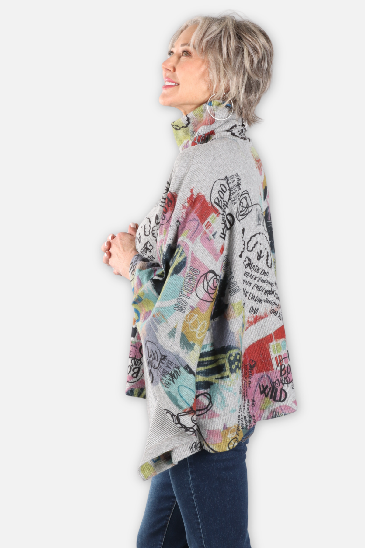 Turtleneck Poncho - Wild Pups
